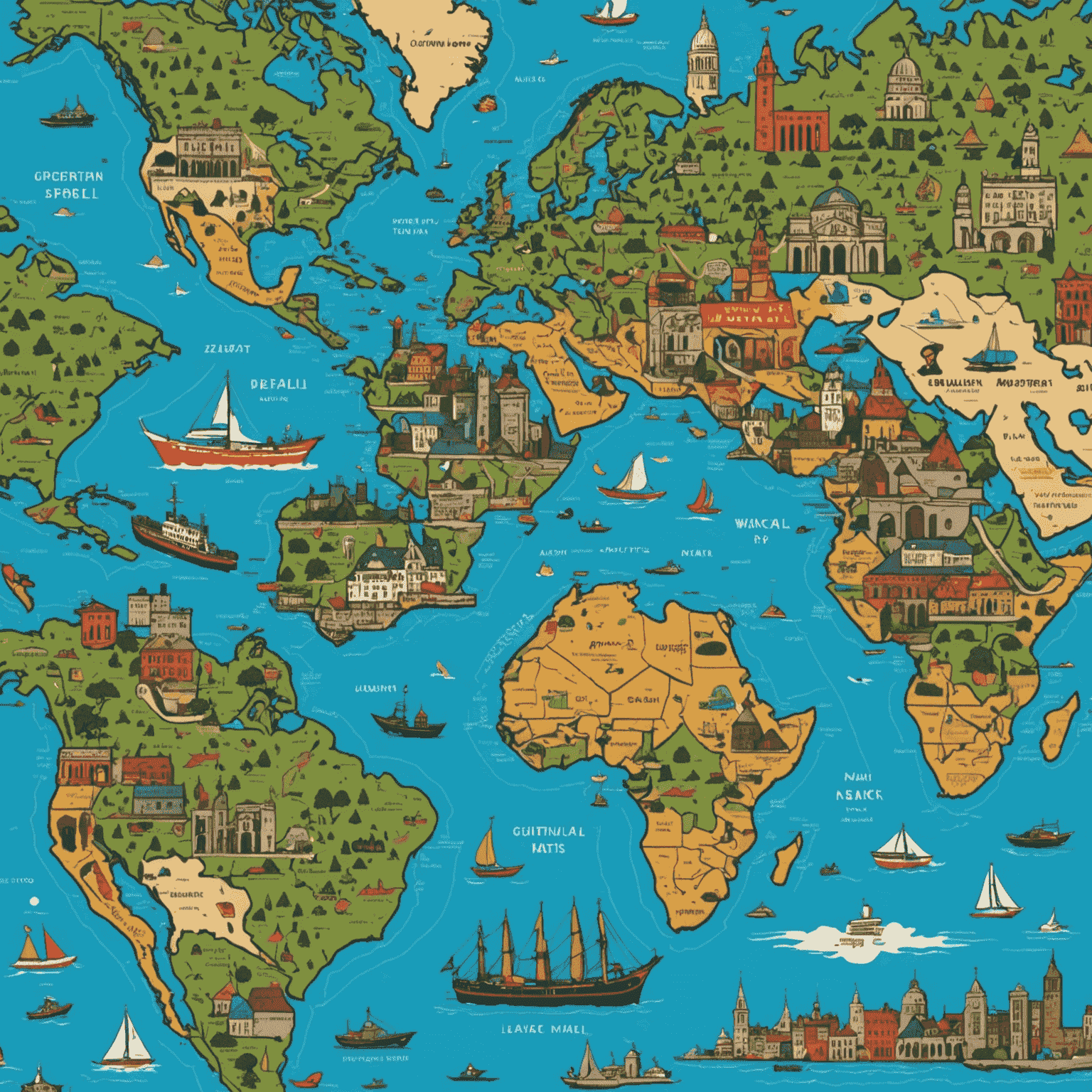 A world map highlighting famous street art locations, with small previews of iconic murals from different cities